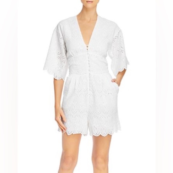 Notes Du Nord | OMIA Playsuit Romper White Crochet - Picture 10 of 11